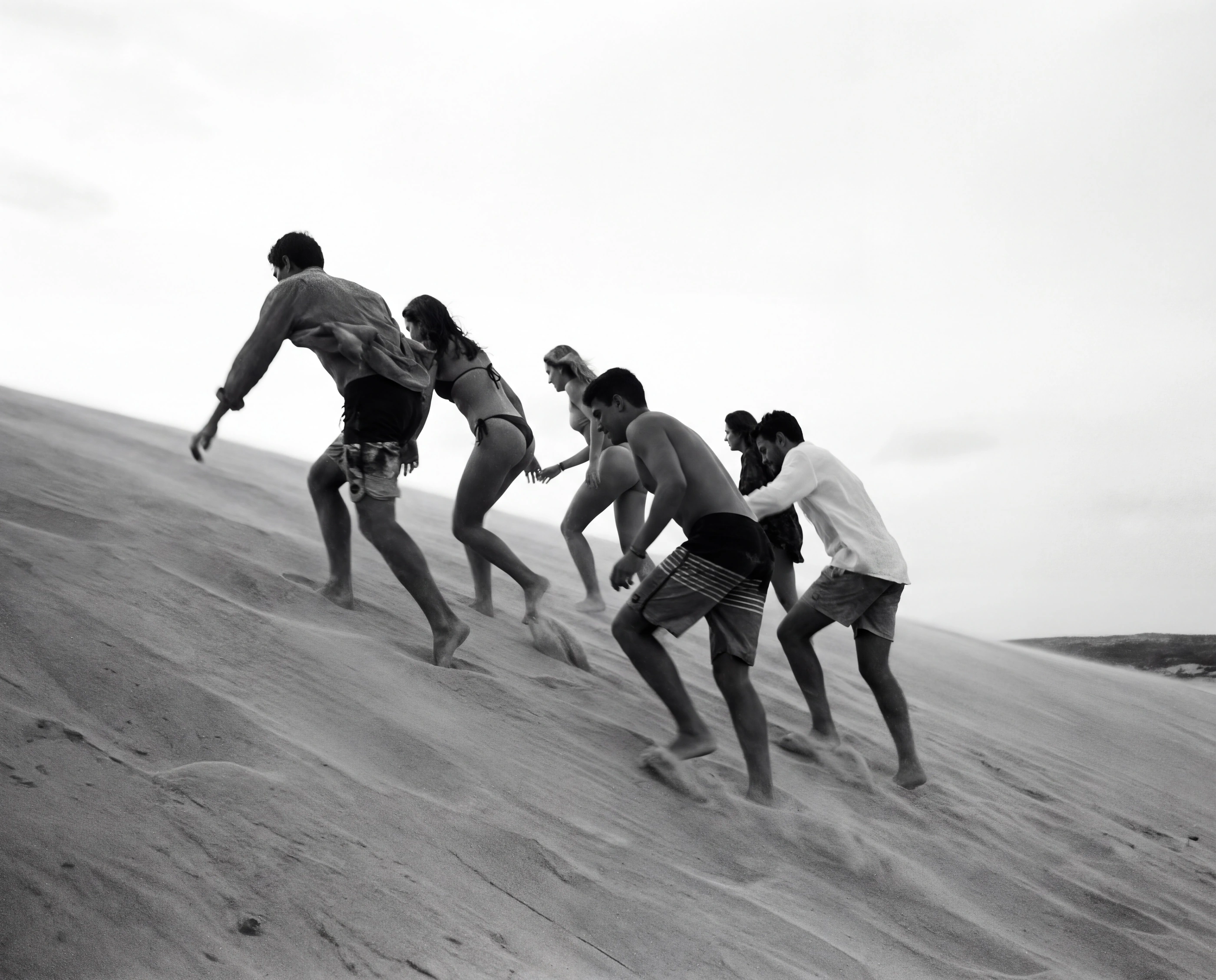 Black and white photograph of daily life in Jericoacoara.